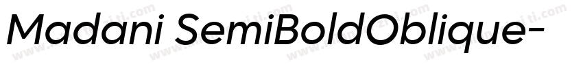 Madani SemiBoldOblique字体转换
